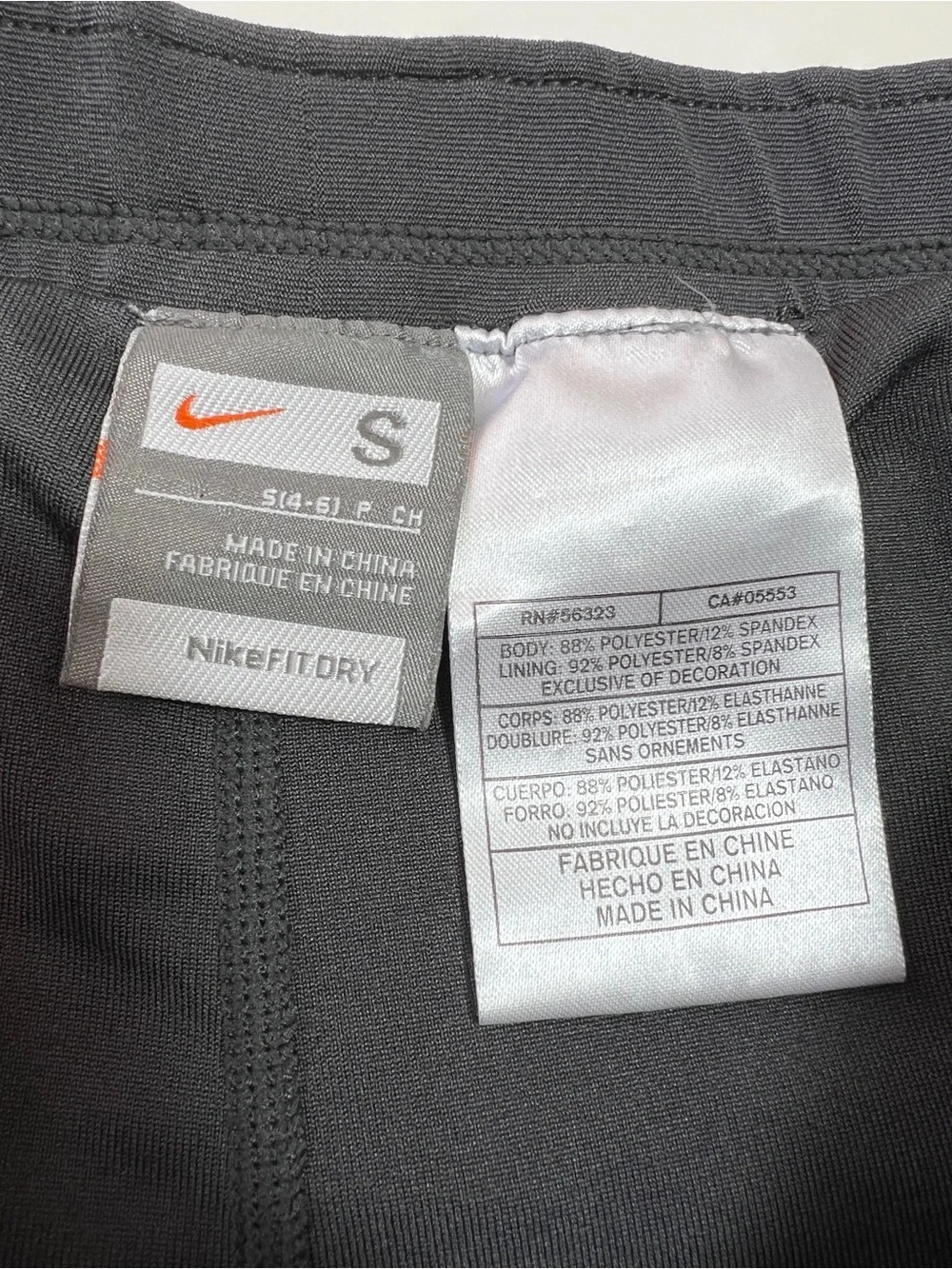 Nike Dri-FIT Tennis Skort Women’s S Charcoal Gray Pleated Athletic Skirt Shorts